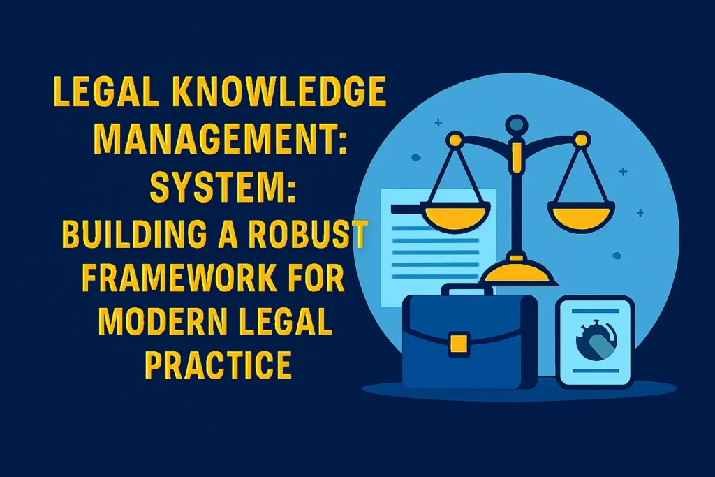 Legal Knowledge Management System: Building a Robust Framework for Modern Legal Practice