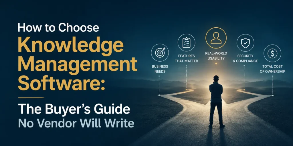 How to Choose Knowledge Management Software: The Buyer's Guide No Vendor Will Write
