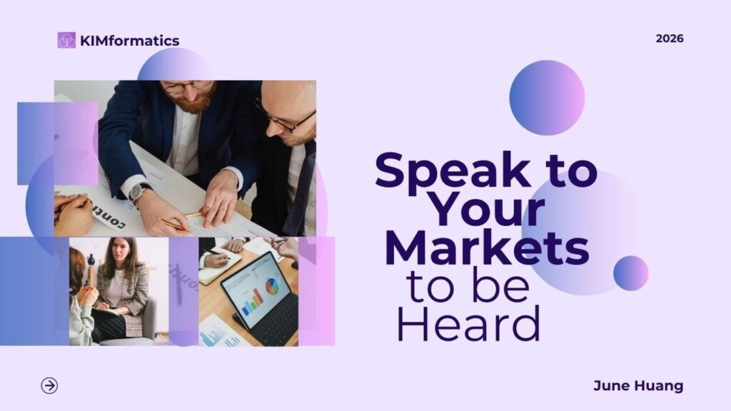 Speak to Your Markets to Be Heard 1 Speak to Your Markets to Be Heard