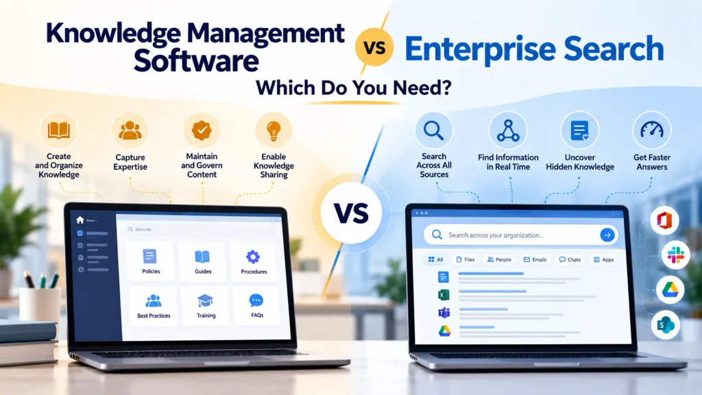 knowledge management software vs enterprise search